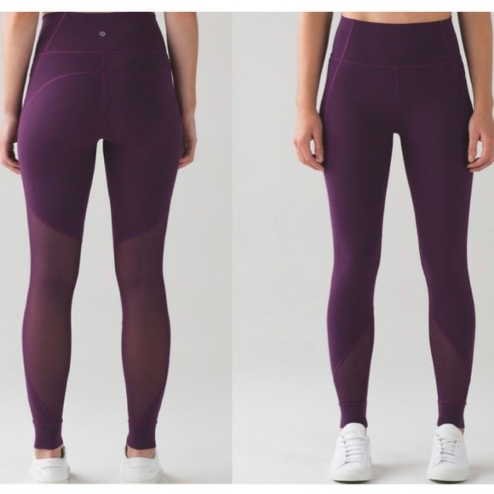 Lululemon | Hot Like Agni Purple Mesh Leggings - Picture 6 of 6